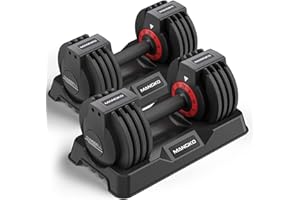 Mangko Adjustable Dumbbell Set 25LB Dumbbells Weight 5 in 1 Weight Dumbbell with Anti-Slip Nylon Handle, Suitable for Home Gym Exercise Equipment