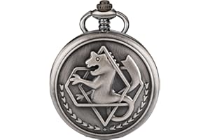 Tiong Pocket Watch Quartz Pocketes Watch with Chain for Cosplay Christmas Valentine's Day Birthday Gifts Fathers Day