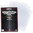 BCW Resealable Magazine Bags - 1 Pack of 100 | Acid-Free, Clear Polypropylene Sleeves for Archival-Quality Storage of Collectible Magazines | Protect and Showcase Your Valuable Comic Book Collection