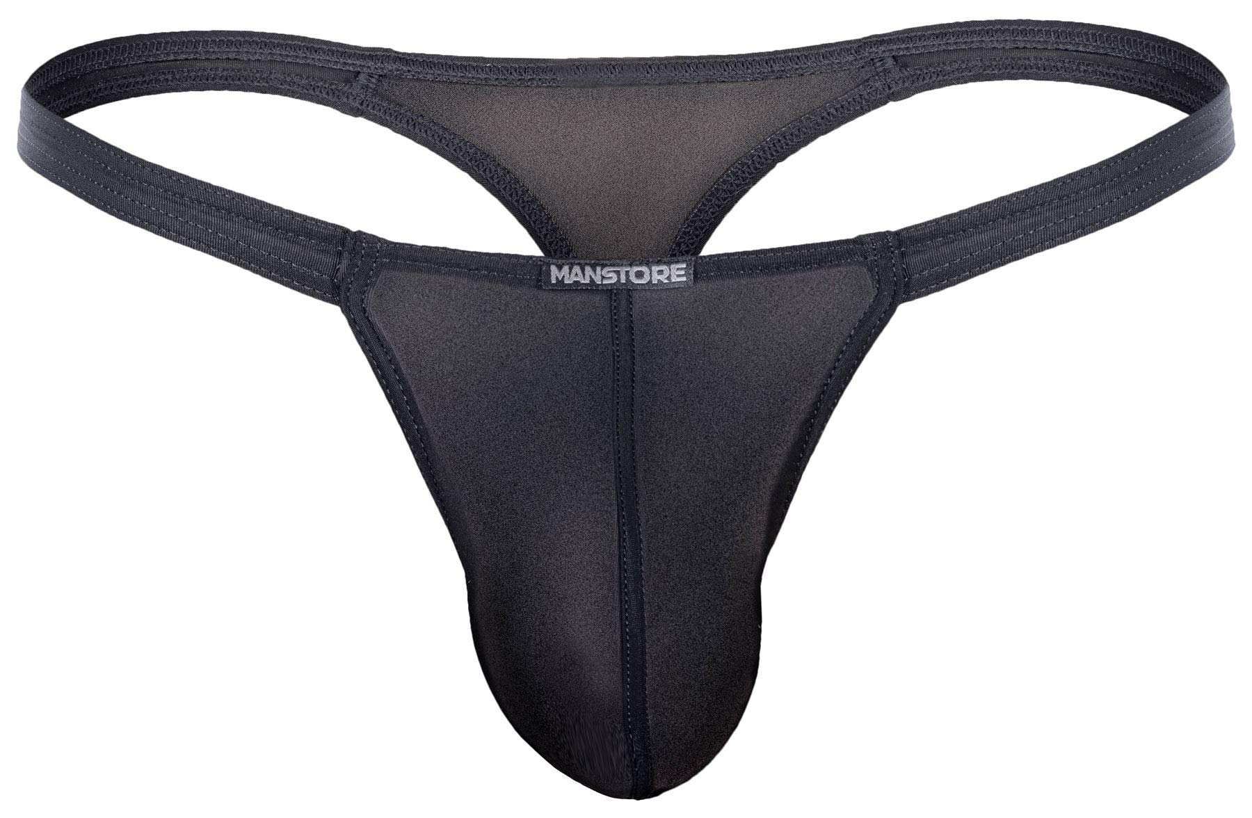 MANstore Underwear, M101 Thongs, Black, Men's Size M, Pack of 1