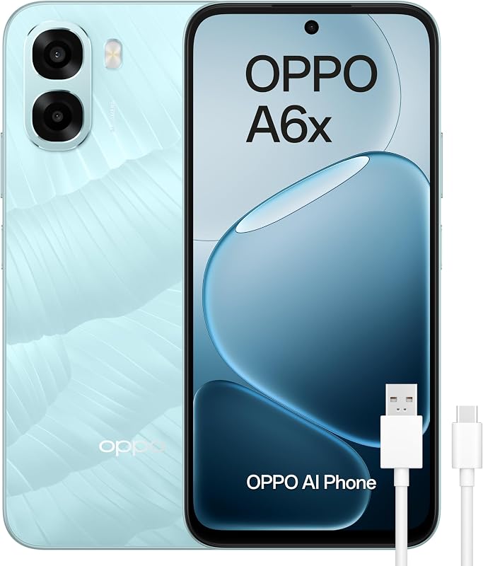 Smartphone A6x 4GB+128GB, Qualcomm Snapdragon 685, Ecrã HD+ 6,75", Câmara de 13MP, Bateria de 6100 mAh