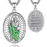 INFUSEU 925 Sterling Silver Religious Protection Medal for Men Women Meaningful Christian Catholic Jewelry