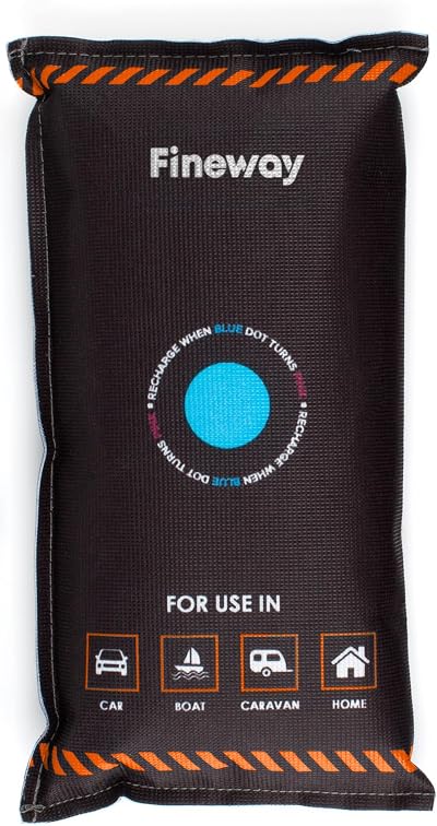 FiNeWaY 1kg Car Dehumidifier Bag Reusable with Anti-Slip Pads 25x16x4 cm