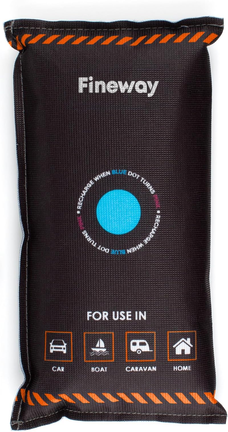 FiNeWaY 1kg Car Dehumidifier Bag Reusable with Anti-Slip Pads 25x16x4 cm