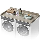 COOLBEBE Washer and Dryer Countertop, Wood Laundry