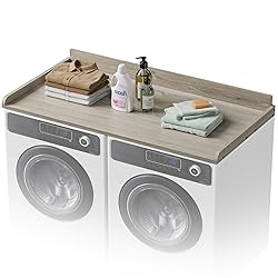 COOLBEBE Washer and Dryer Countertop, Wood Laundry