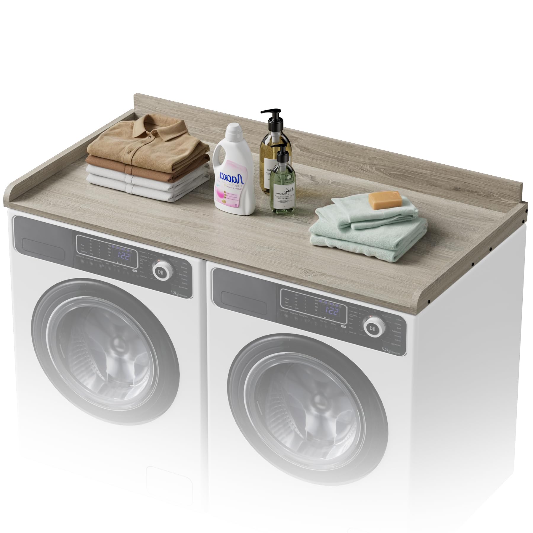 COOLBEBE Washer and Dryer Countertop, Wood Laundry