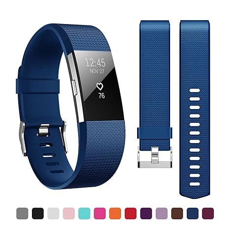 Kutop Fitbit Charge 2 Armband, TPU Weiches Silikon Sporty Ersetzerband Silikagel Fitness verstellbares Uhrenarmband für Fitbi