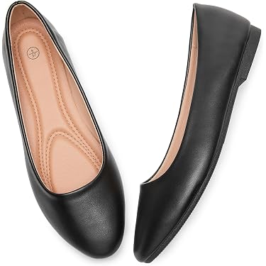 amazon ladies flat dress shoes Amazon.com | BABUDOG Women's Mesh Flats Shoes Pointed-Toe Dress Shoes for Women Black Flats Comfortable Memory Foam Flats(Black.US5)