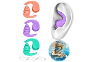 Kids Swimming Ear Plugs – 3 Pairs of Comfortable, Waterproof Silicone Earplugs for Children, Snorkeling & Water Sports – Reus
