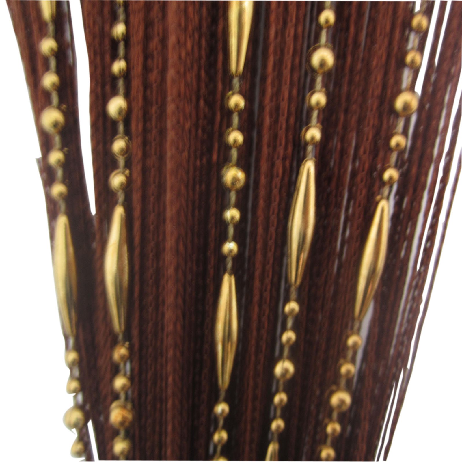 Tangpan 100cmx200cm Decorative String Dew Drop Beadeds Door Curtain Room Divider Window Fly Screen Color Brown