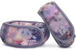 RBX Wrist & Ankle Weights Set (2LB Pair/1LB Each), Adjustable Comfort Fit for Training & Toning