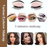 TEUVO Eyebrow Stencil Kit 12 Styles Shaper with Brush & Razor for Beginners view 2