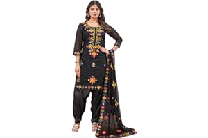 LADY DWIZA Ready to Wear Designer Indian Pakistani Ethnic Punjabi Salwar Kameez Dupatta Patiala Suit Set for Women