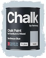 Hemway Sea Breeze Blue Chalk Paint 1L Matt Finish Furniture & Walls