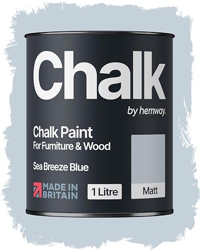 Hemway Sea Breeze Blue Chalk Paint 1L Matt Finish Furniture & Walls