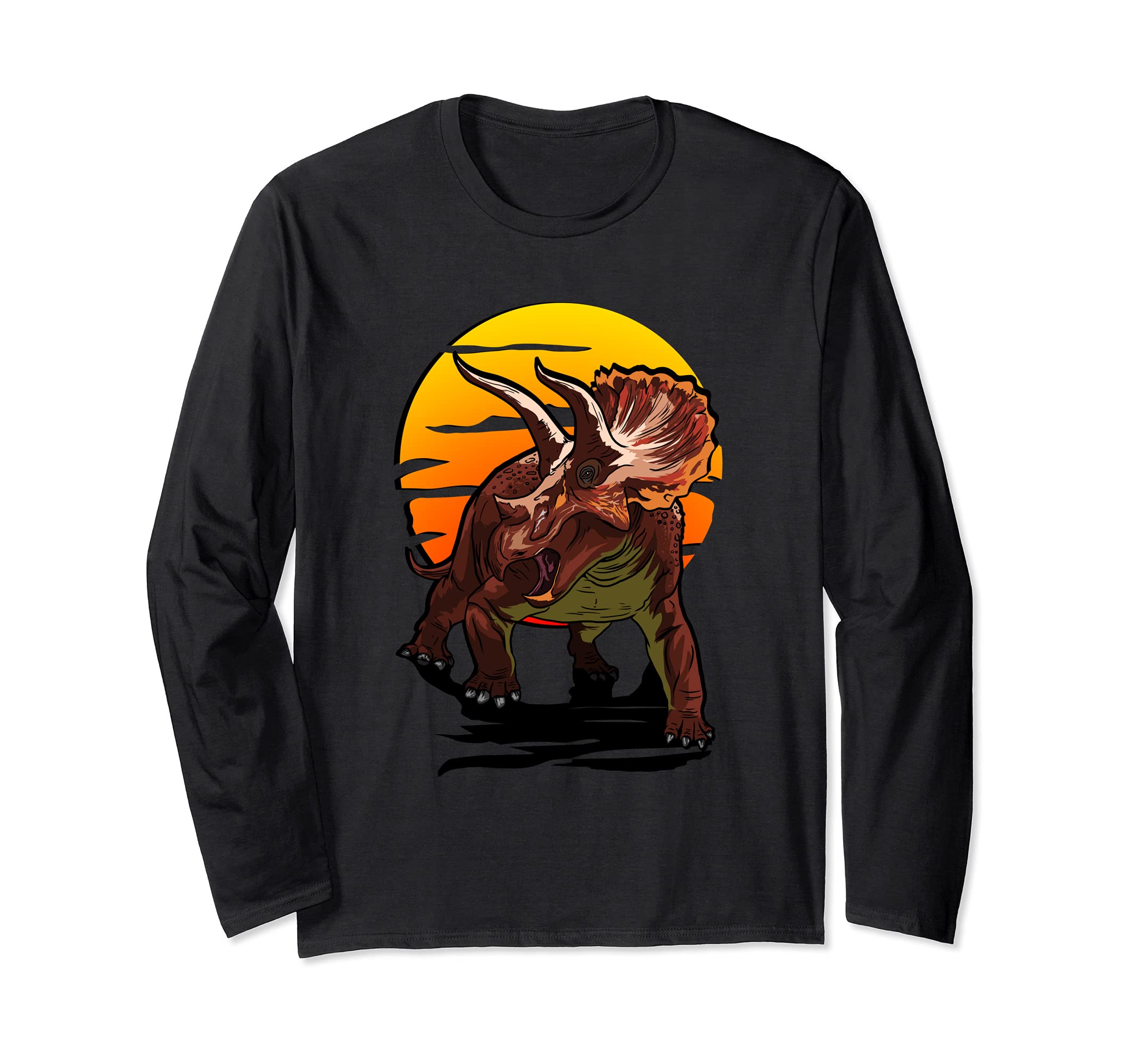 Big Triceratops Dinosaurs Herbivores for Dinosaurs Fans Long Sleeve T-Shirt