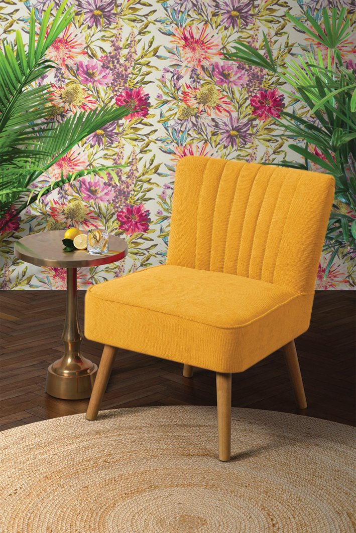 MYFurniture Mustard Accent Chair Retro chair, Retro lounge chairs