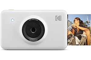 KODAK KOD-MSW Mini Shot Wireless Instant Digital Camera & Social Media Portable Photo Printer, LCD Display, Premium Quality Full Color Prints, Compatible w/iOS & Android (White)