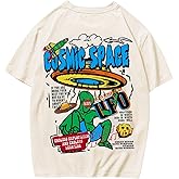 SOLY HUX Men's Graphic Tees Y2K Alien T Shirts Vintage Shirts 90s Oversized Streetwear Tops