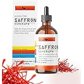Organic Saffron Tincture – Pure Extract Drops – Premium Liquid Herbal Supplement – Natural, Vegan, Non-GMO – 4 oz