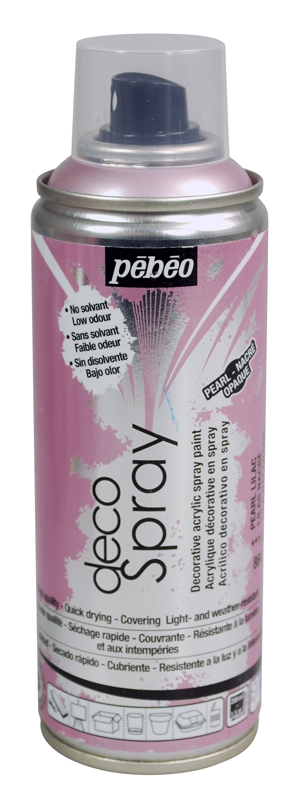 PEBEO93864 200ml Decospray, Acrylic, Pearl Lilac, 16.5 x 5.2 x 5.2 cm