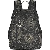 bassyil Twelve Constellations Mystical And Astrology Elements Backpack Bookbag Laptop Backpacks Multipurpose Daypack For Men Women Picnic Travel Hiking
