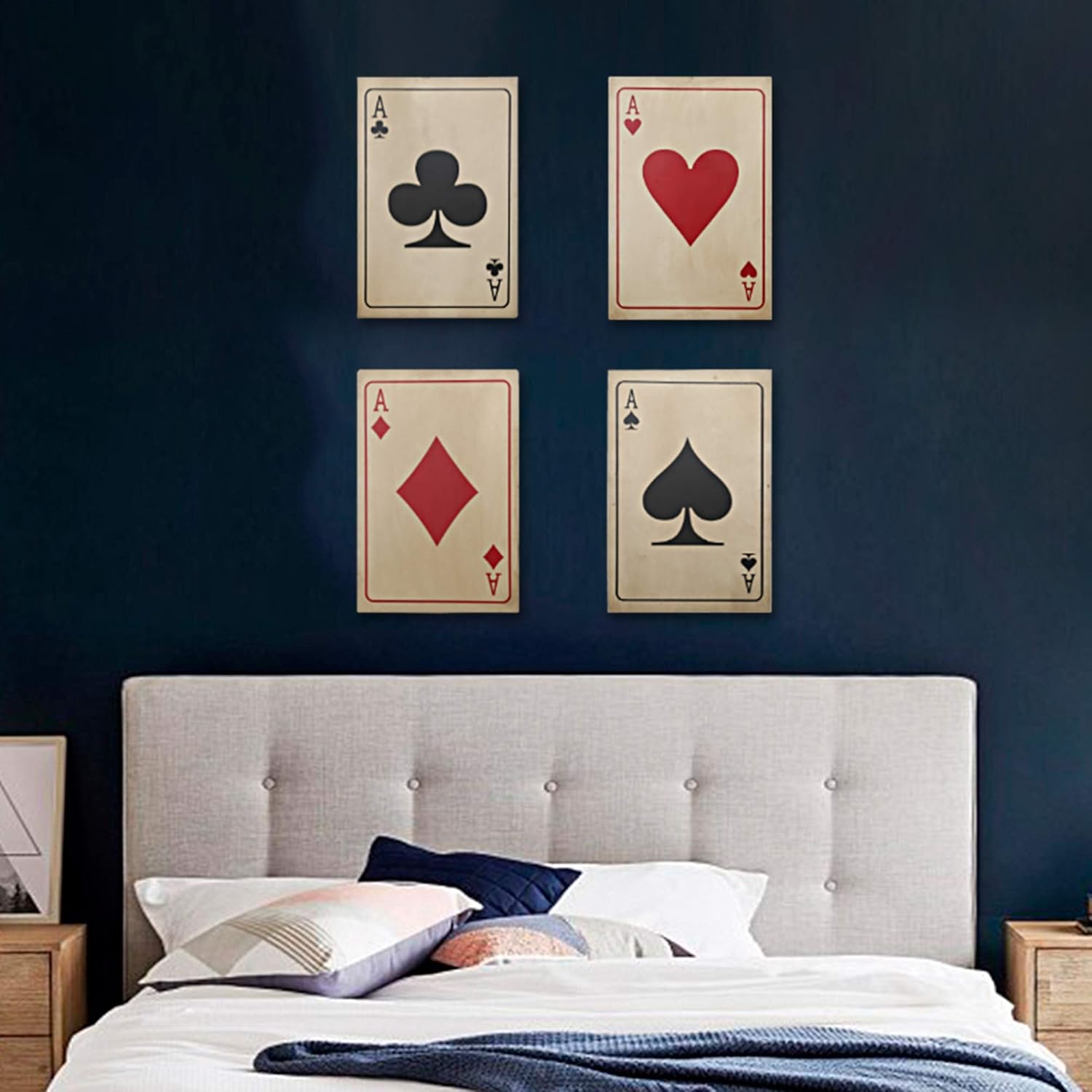 Buy Make in Modern Vintage Playing Cards/Wall Decor Hanging Set of 4