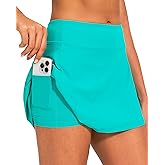 Stelle Women's Tennis Golf Skirts High Waisted with Pockets Inner Shorts for Athletic Skorts Sports Running Pickleball