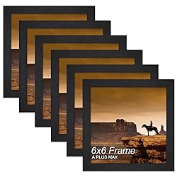 A PLUS MAX Square 6x6 Frame Set of 6, Black