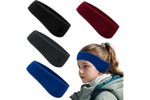 Gvhntk 4 Pcs Kids Ear Warmer Fleece Headband Winter Ear Warmer Headband Fleece Running Ear Muffs for Child Outside Running Sporting (Black,blue,red,grey)