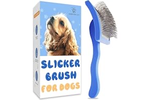 Worinkley Slicker Brush for Dogs, Professional Pet Doodle Grooming brushes for Goldendoodles, Labradoodles, Poodles - Long Pin Detangler for Dematting dog slicker brush - Large