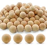 Enkrio 100Pcs Unfinished Wooden Balls 1.2inch Round Wooden Balls Small Craft Wood Balls for Home DIY Crafts