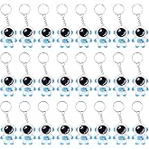 KeeStar 24 Pack Blue Astronaut Keychains Party Favors for Space Themed Baby Shower, Outer Space Party Goodie Bag Fillers, Birthday, School Carnival Rewards, Classroom Prize