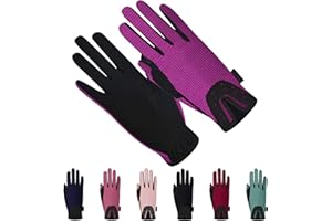 Thapower Women Horse Riding Gloves Winter Equestrian Horseback Gloves Lady Youth Girl Outdoor Star Pattern Mitts Perfect for Biking Cycling Gardening