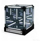 Lonyiabbi 4D Mirror Cube Lamp | USB-C Rechargeable Touch Dimmable LED Night Light for Bedroom, Desk, Gaming Room Decor
