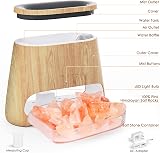 SALKING 2-in-1 Ultrasonic Diffuser Himalayan Salt Lamp 150ml Wood Grain view 7