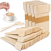 WUWEOT 400 Pcs Coffee Stirrers, 6.3 Inch Wood Coffee Stir Sticks, Disposable Kayak Paddle Shaped Stirring Sticks, Wooden Beverage Mixer for Cocktails Milk Tea Honey Hot Chocolate