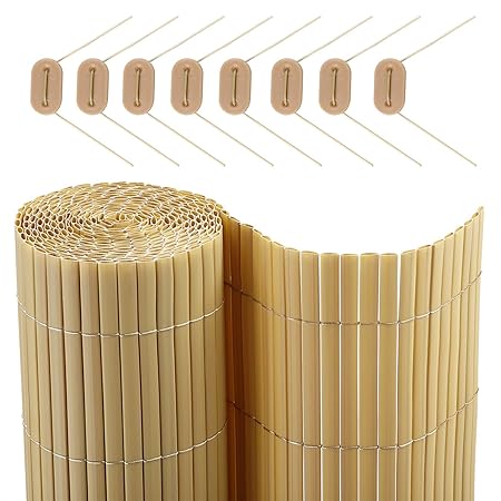 SONGMICS PVC Sichtschutzmatte (90 x 500 cm) Sichtschutz für Garten Balkon und Terrasse GPF095M