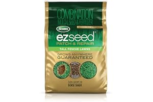 Scotts EZ Seed Patch and Repair Tall Fescue Lawns, 20 lb. - Combination Mulch, Seed, and Fertilizer - Tackifier Reduces Seed Wash-Away - Mix Covers up to 445 sq. ft.