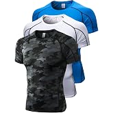 Men's Compression Shirts Short Sleeve Workout T Shirt Cool Dry Athletic Undershirts Gym Yoga Base Layers Running Tops