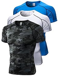 2/3 Pack Men's Compression Shirts Short Sleeve