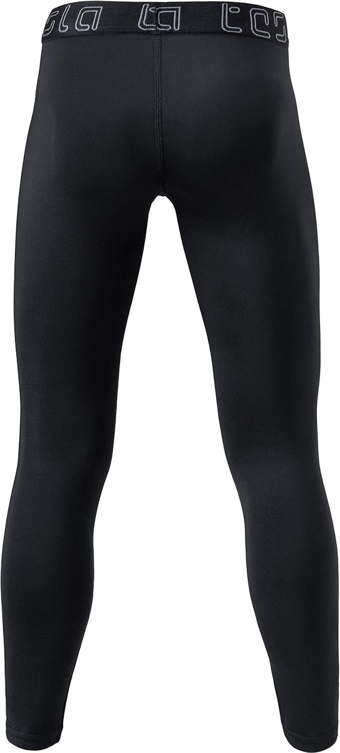 TSLA Boys Youth UPF 50+ Compression Pants Baselayer, Cool Dry Active Running Tights, Sports 4-Way Stretch Workout Leggings : Clothing