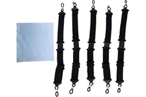 RDEXP Adjustable Elastic Sport Strap Eyeglasses Glasses Strap Holder with Push Button Buckle Pack of 5