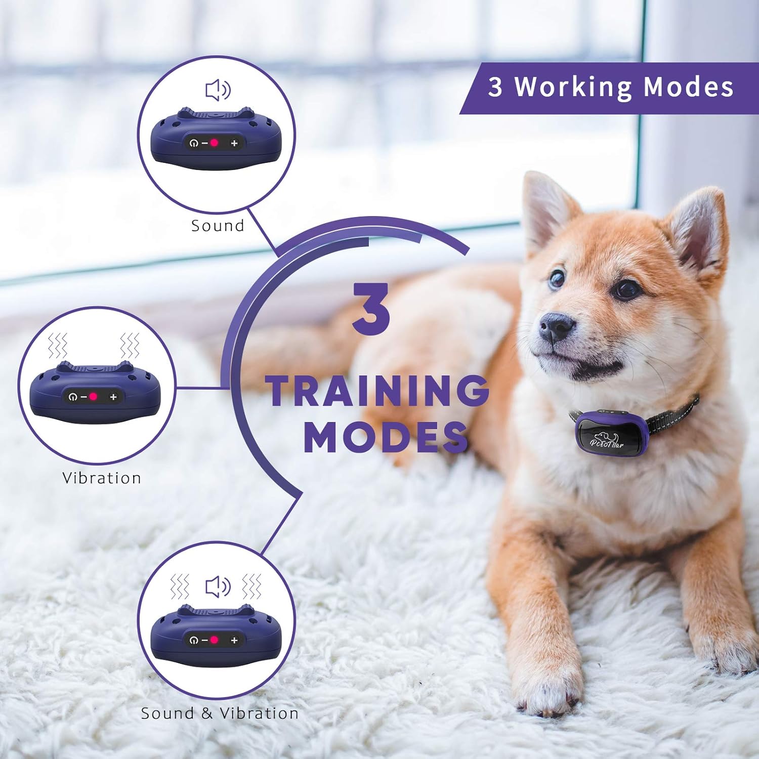 PcEoTllar Anti Bark Collar Rechargeable for Small Dogs Stop Dog Barking