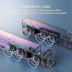 GEOYEAO Sound Bar for Smart TV w/Dolby Atmos 2.1 ch
