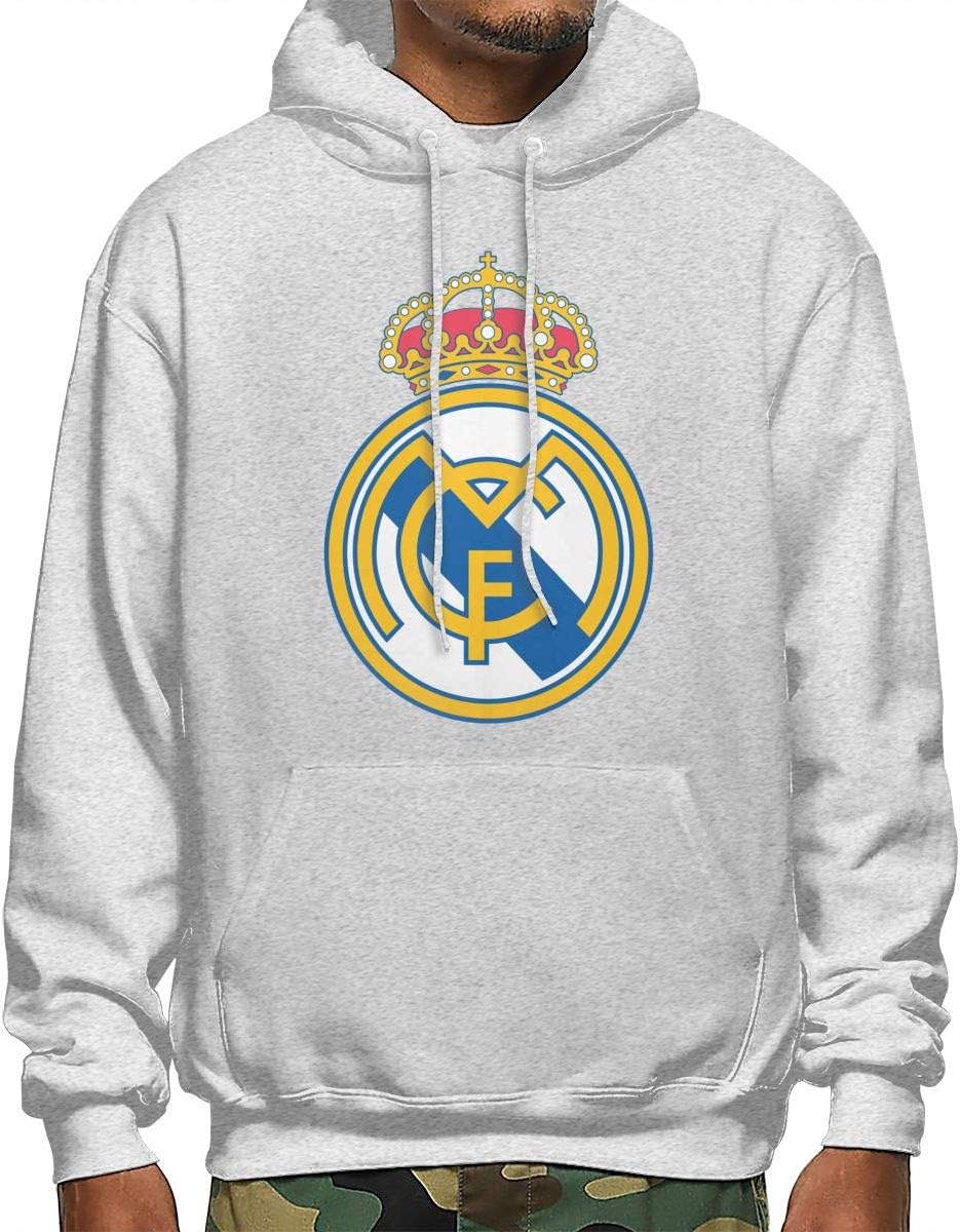 Real Madrid Logo Men's Hoodie Fashion Poullover Black