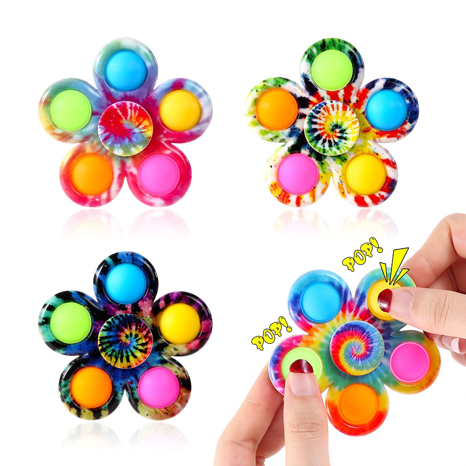 Photo 1 of Fidget Spinner Bulk 4 Pack, Sensory Fidget Toys for Kids Adults, Fidget Spinners Anxiety Stress Relief, ADHD Autism Products for Girls Boys, Birthday Party Favors Goodie Bag Stuffers Classroom Prizes