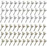 GUZUHUKU 100PCS Fairy Wand Pentagram Charms, Star Magic Wand Charms, Princess Witch Pendant for Jewellery Making DIY Necklace Bracelet Earring Crafts