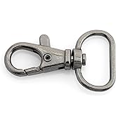 CRAFTMEMORE 3/4 Inch Trigger Snap Hooks Classic Swivel Lobster Claw Clasps Purse Lanyard Clip 20 Pack CSPS (Gunmetal)